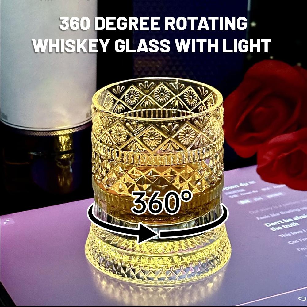 Wine Whiskey Beer - Rotating Whiskey Glass Creative Crystal Beer