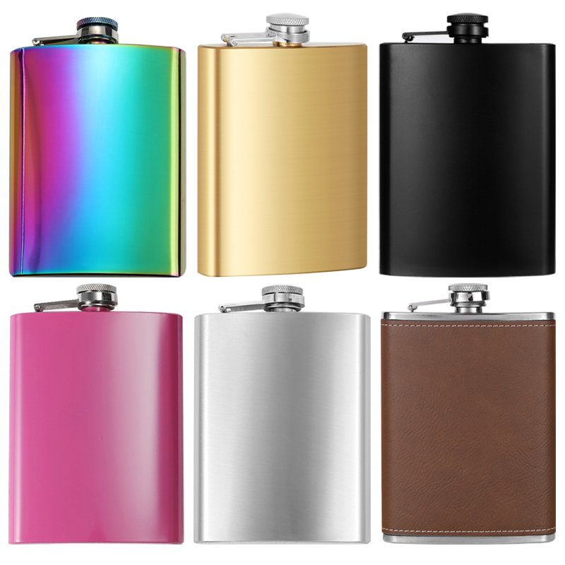 Wine Beer Spirits - 8oz 227ml Metal Stainless Steel Hip
