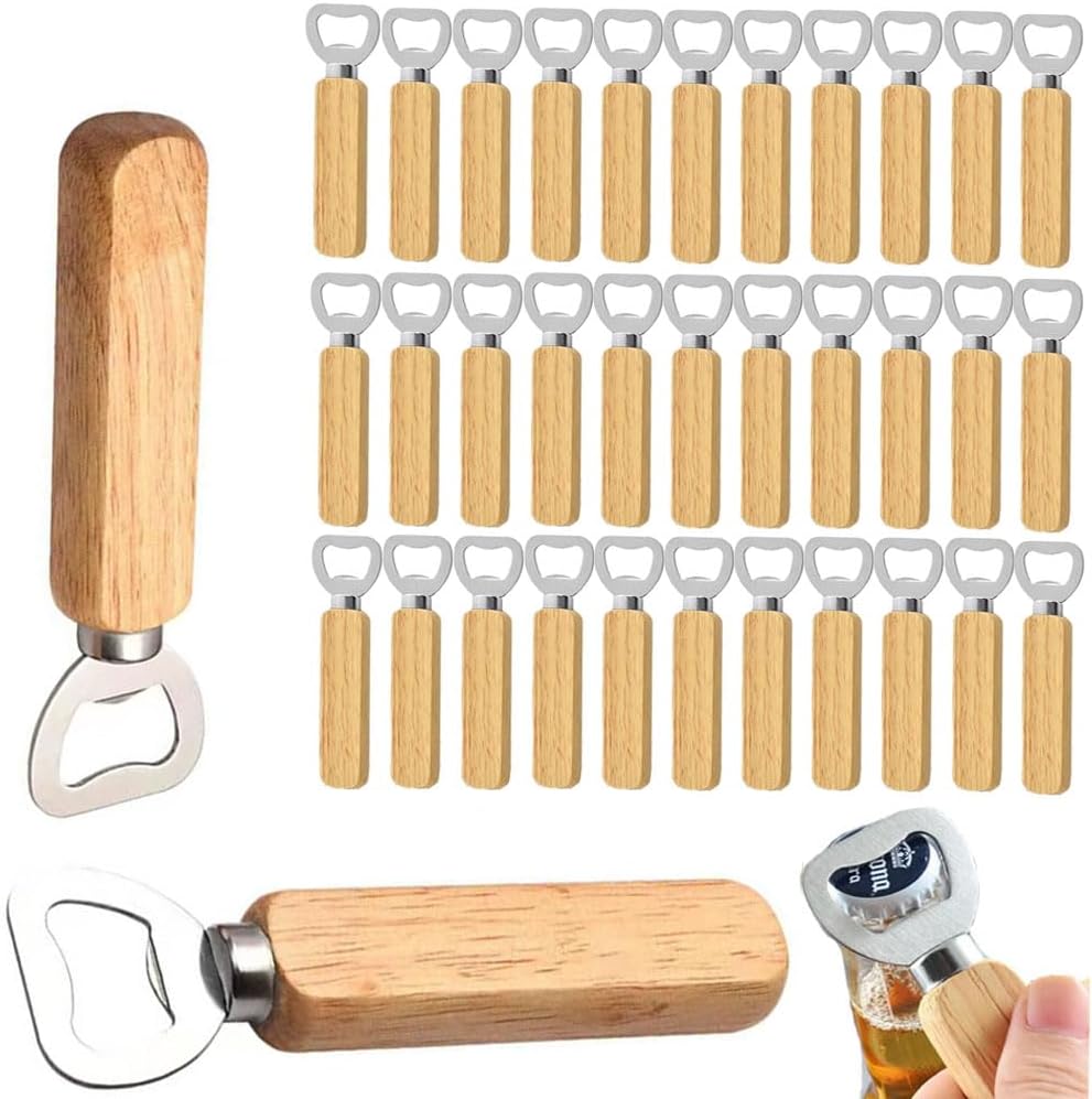 Wine Beer Spirits - Wooden Bottle Opener Beer Can Opener