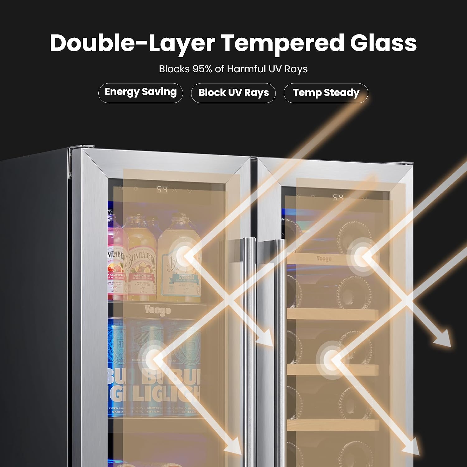Yeego 24 Inch Wine and Beverag - Wine Beer Fridge Dual Zone recension och pris
