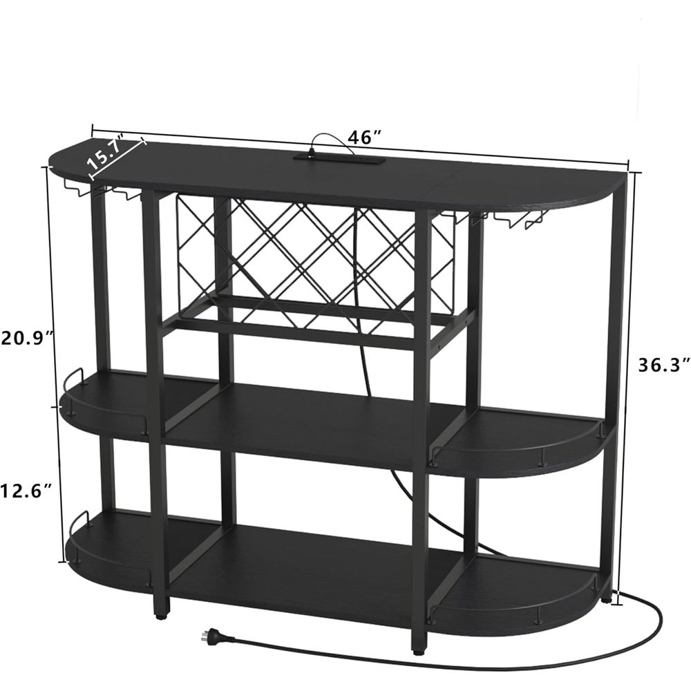 Black 3-Tier Coffee Table with - Wine & Beer Packages recension och pris