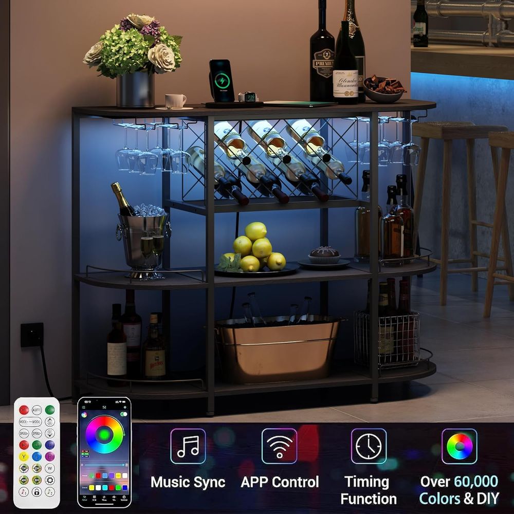 Black 3-Tier Coffee Table with - Wine & Beer Packages recension och pris