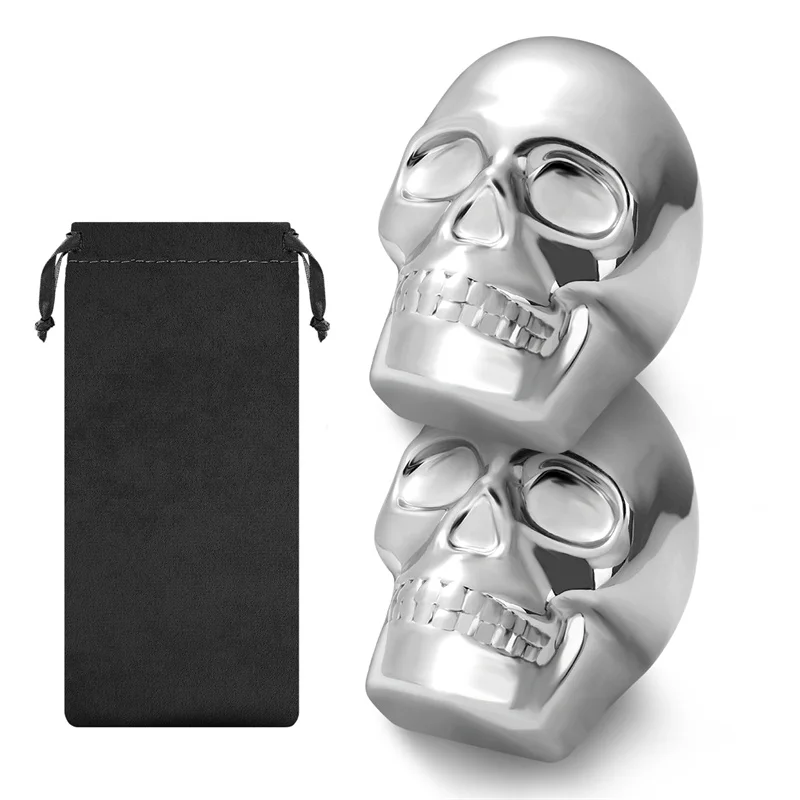 Reusable 2 Skeleton Head Whisk - Wine Whiskey Beer recension och pris