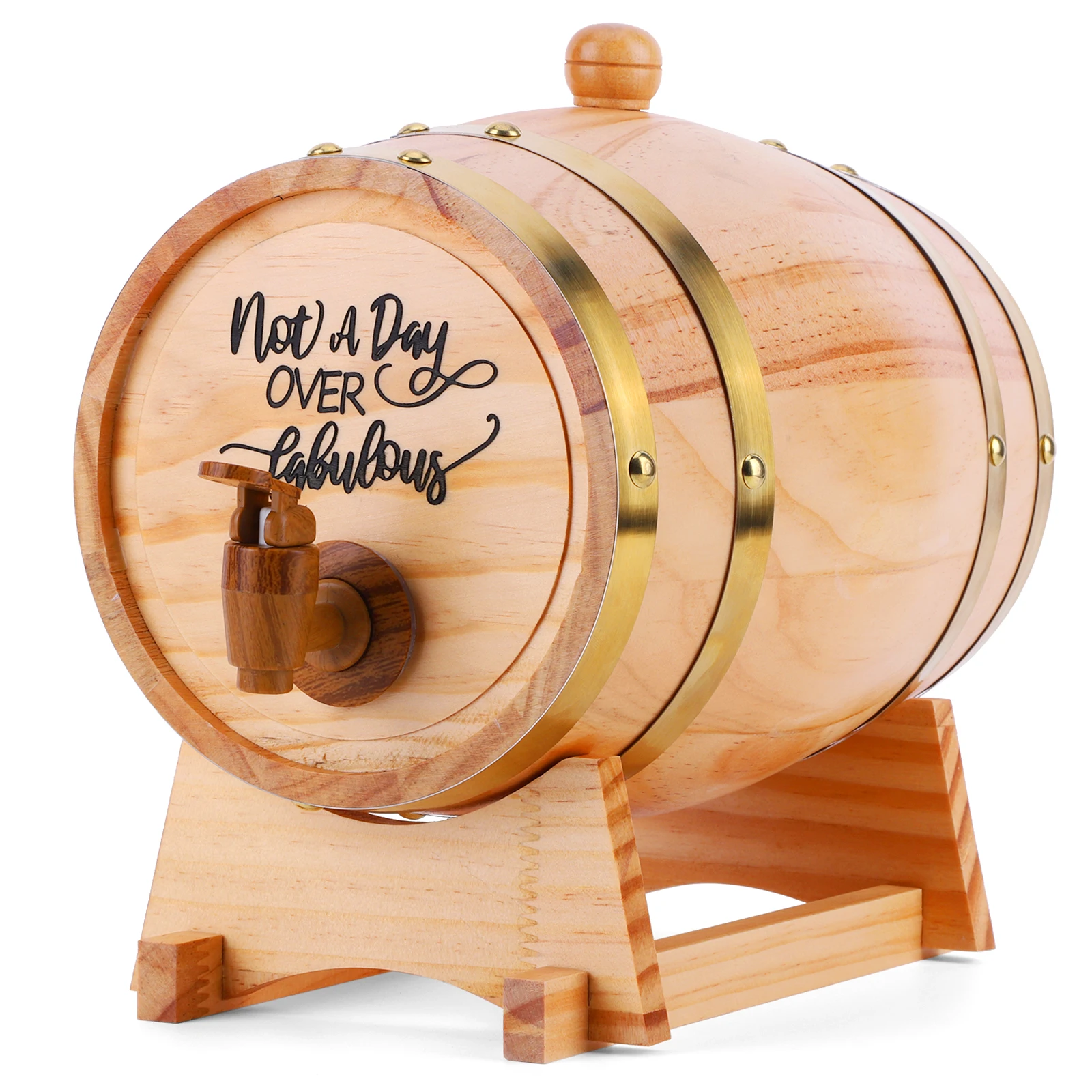 3L Wooden Whiskey Barrel with  - Wine Whiskey Beer recension och pris
