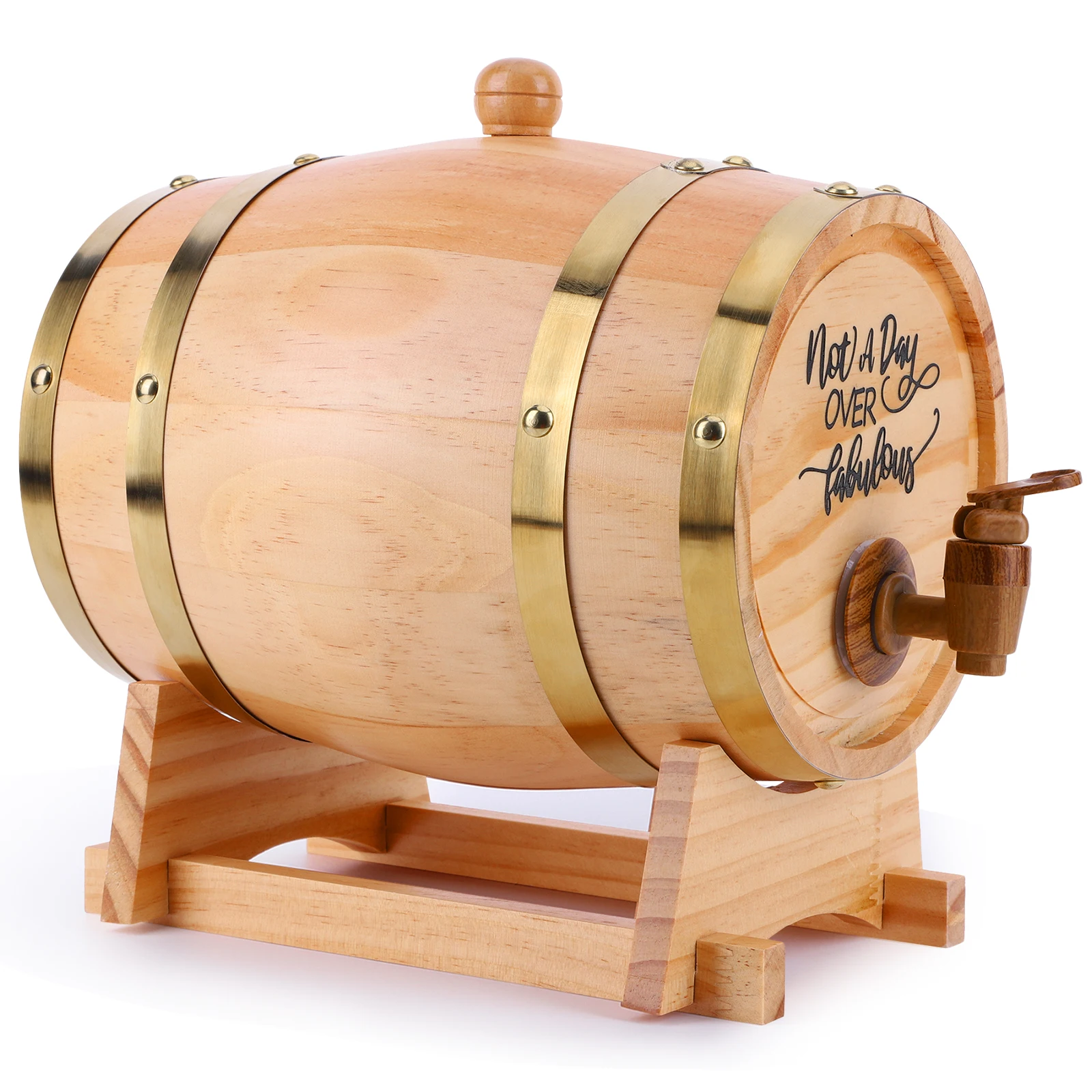3L Wooden Whiskey Barrel with  - Wine Whiskey Beer recension och pris