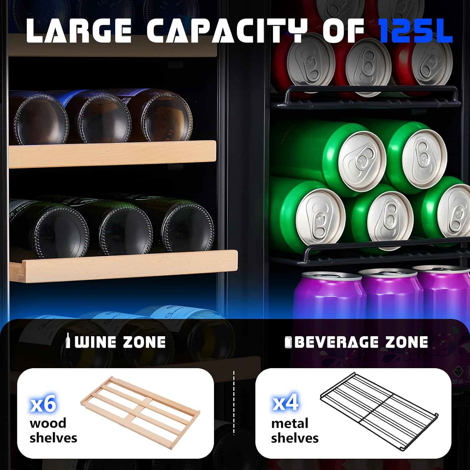 Beverage Refrigerator, 24-Inch - Wine Beer Fridge Dual Zone recension och pris