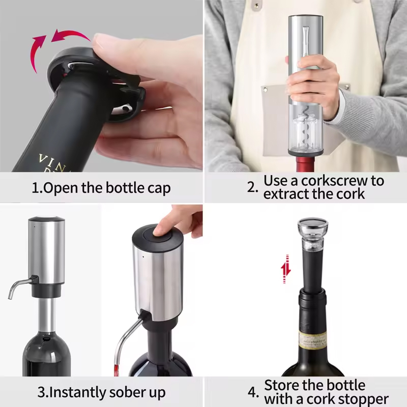 2024 New Design 4-in-1 Lithium - Wine Beer Opener recension och pris