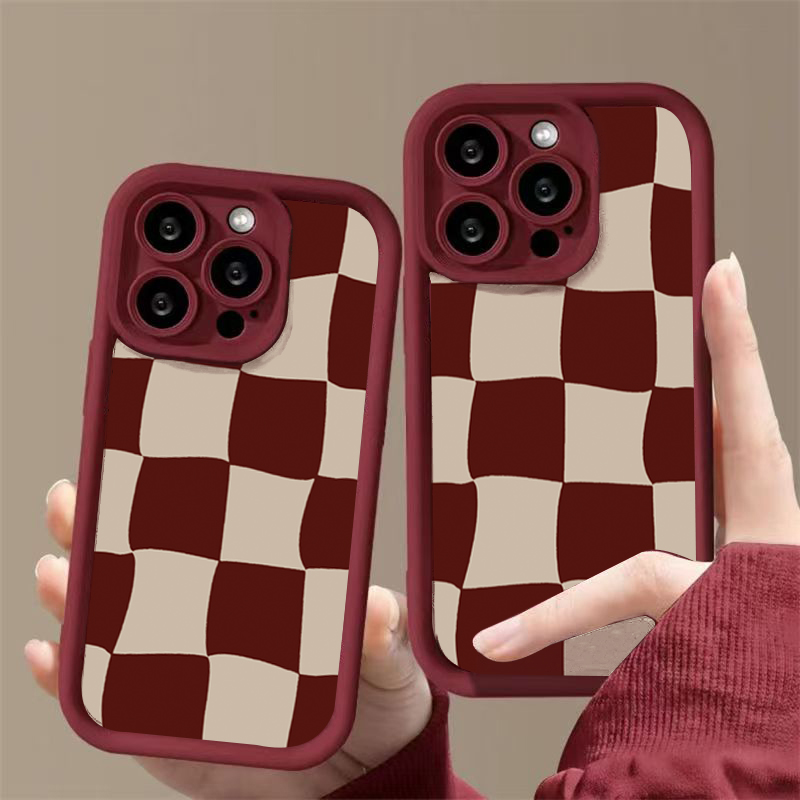 Wine Red Deform Grid Pattern P - Wine & Beer Packages recension och pris