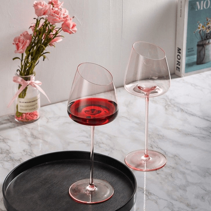 French Pink Flamingo Red Wine  - Wine Glass Set Crystal recension och pris