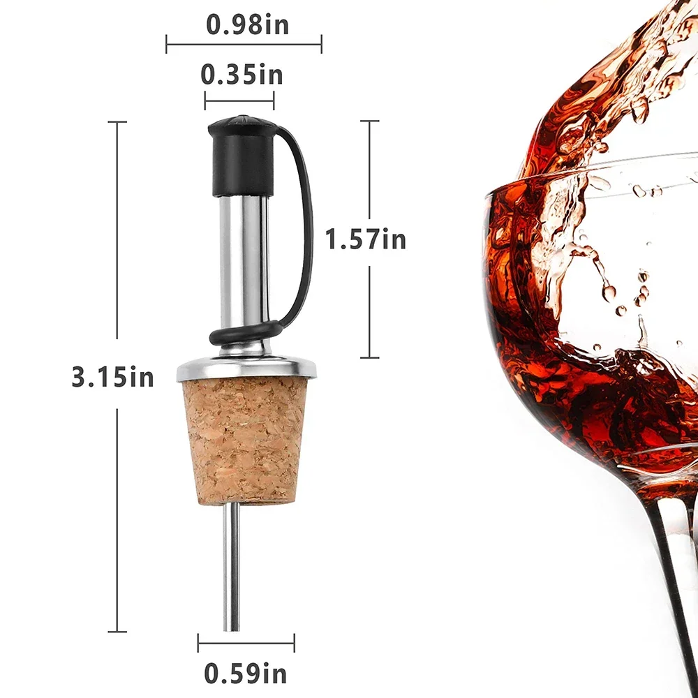 1PC Red Wine Cork Pourer Stain - Wine Beer And Spirit recension och pris