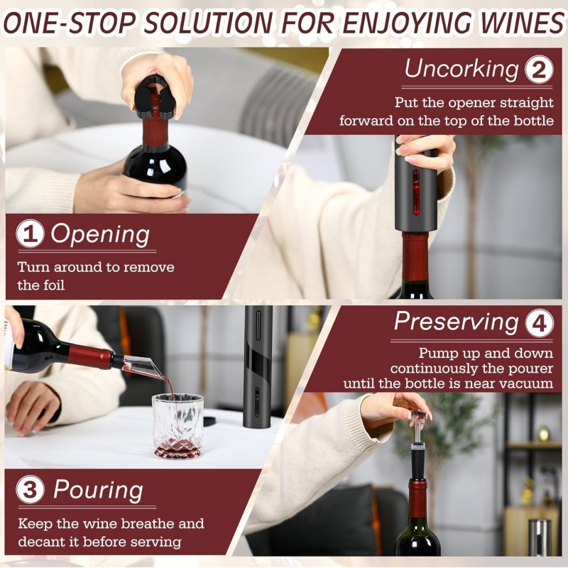 Rechargeable Multifunction Ele - Wine Beer Opener recension och pris