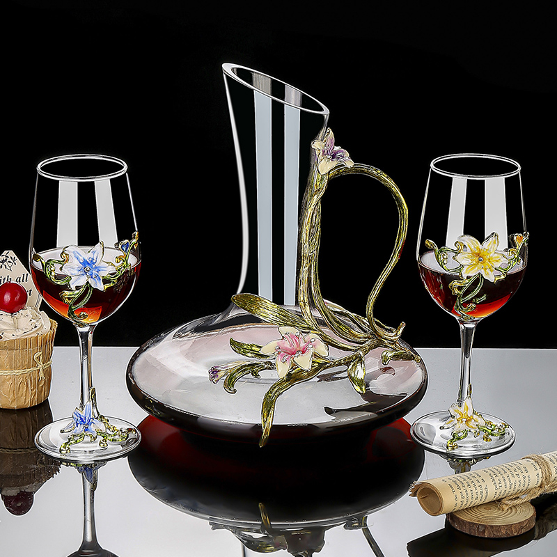 Enamel Crystal Vintage Goblet  - Wine Glass Set Crystal recension och pris