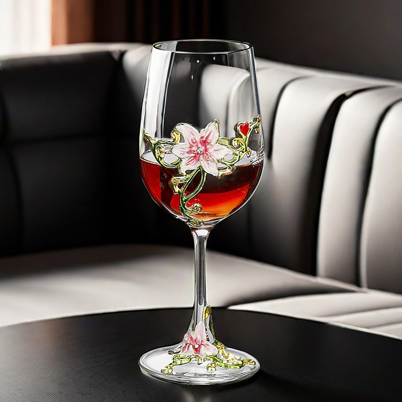 Enamel Crystal Vintage Goblet  - Wine Glass Set Crystal recension och pris