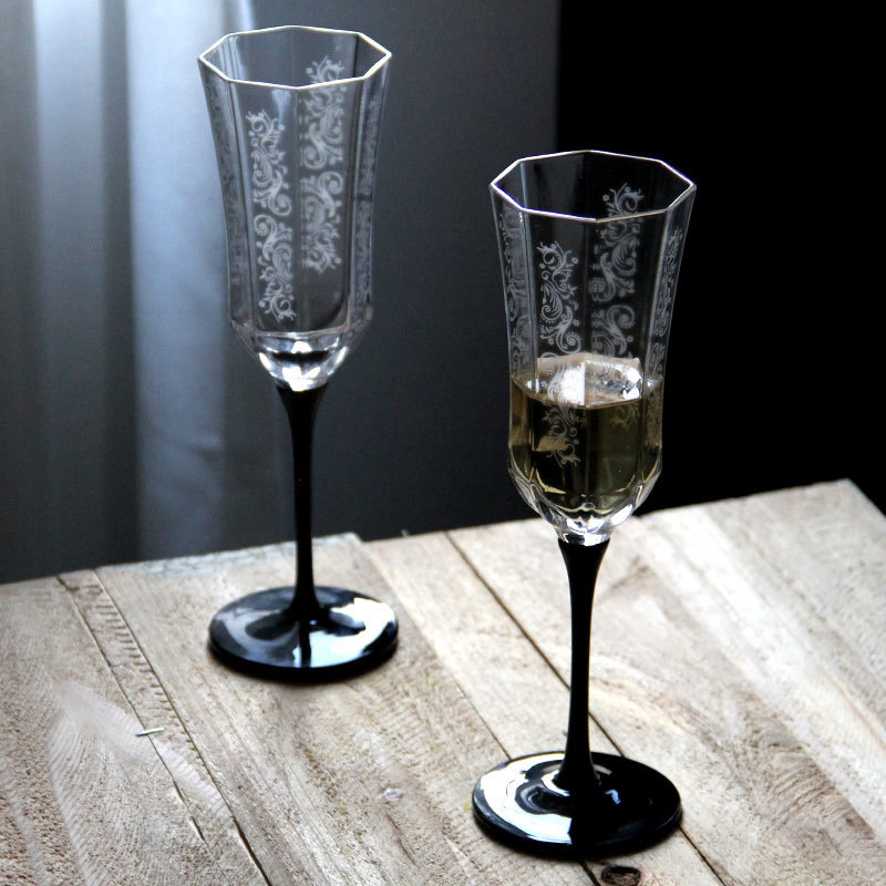 French Vintage Champagne Glass - Wine Glass Set Crystal recension och pris