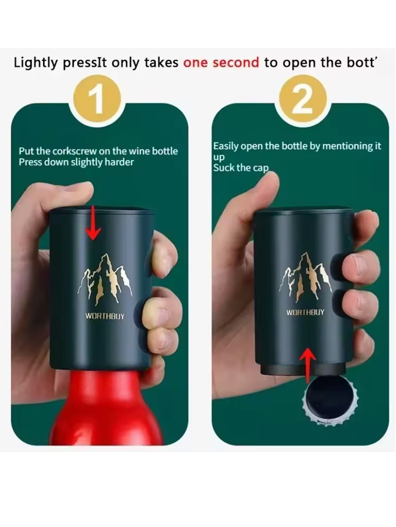 1Pcs Automatic Beer Bottle Ope - Wine Beer Opener recension och pris