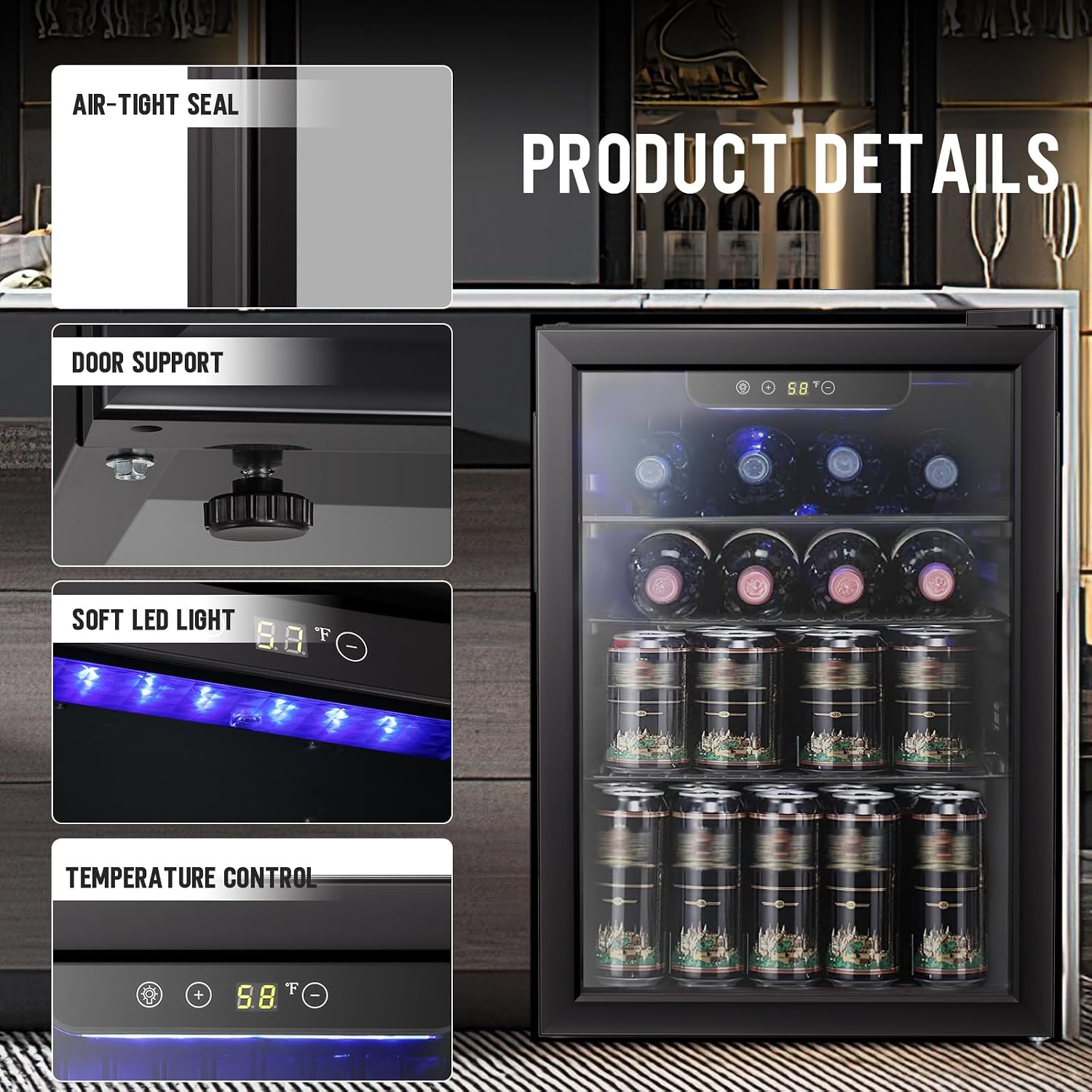 2.6cu.ft Wine Cooler/Cabinet B - Wine Beer Fridge Cabinet recension och pris