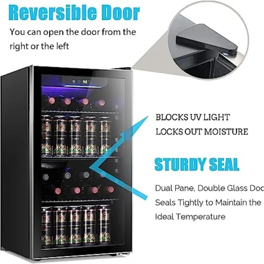 26 Bottle 130 Can Wine Cooler/ - Wine Beer Fridge Cabinet recension och pris