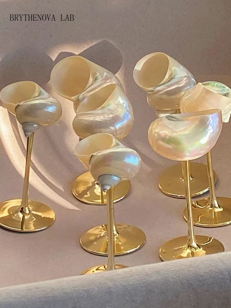 AhunderJiaz Retro Couple Seash - Wine Glass Set Crystal recension och pris