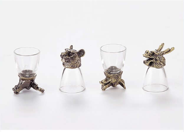 Luxury 12 Zodiac Animal Head C - Wine Glass Set Crystal recension och pris