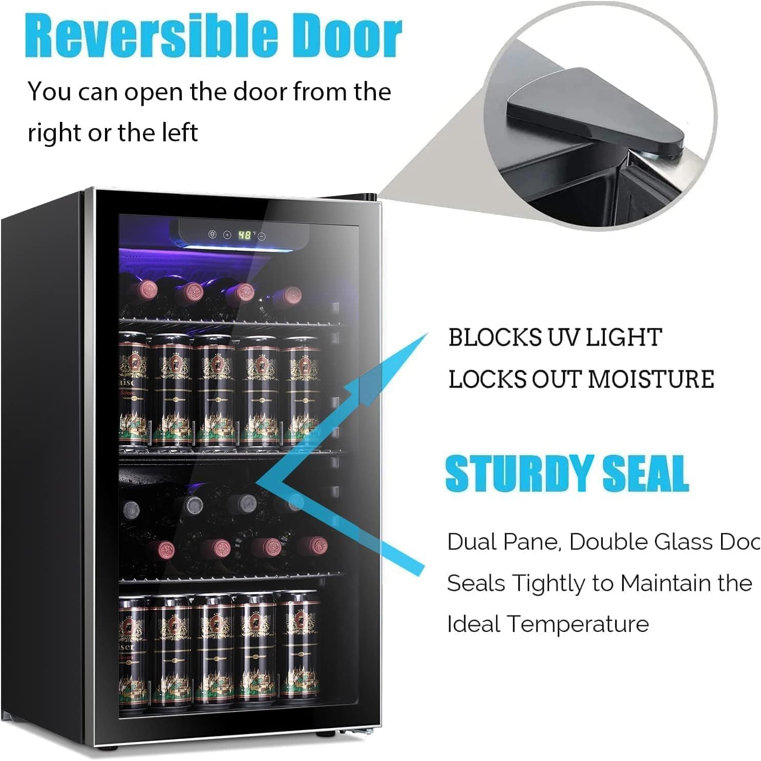 26 Bottle 130 Can Wine Cooler/ - Wine Beer Fridge Cabinet recension och pris