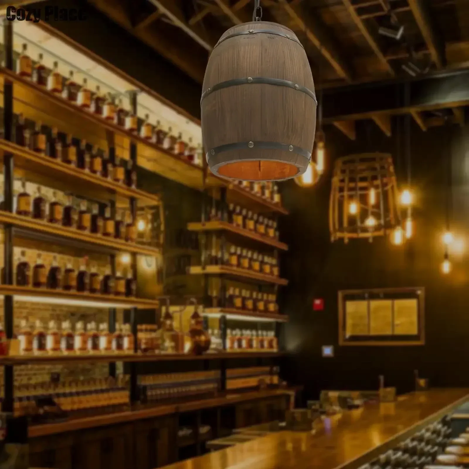 Rustic Lamp Vintage Chandelier - Wine & Beer Packages recension och pris
