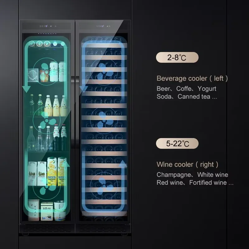 Built In Beverage Fridge Doubl - Wine Beer Fridge Dual Zone recension och pris