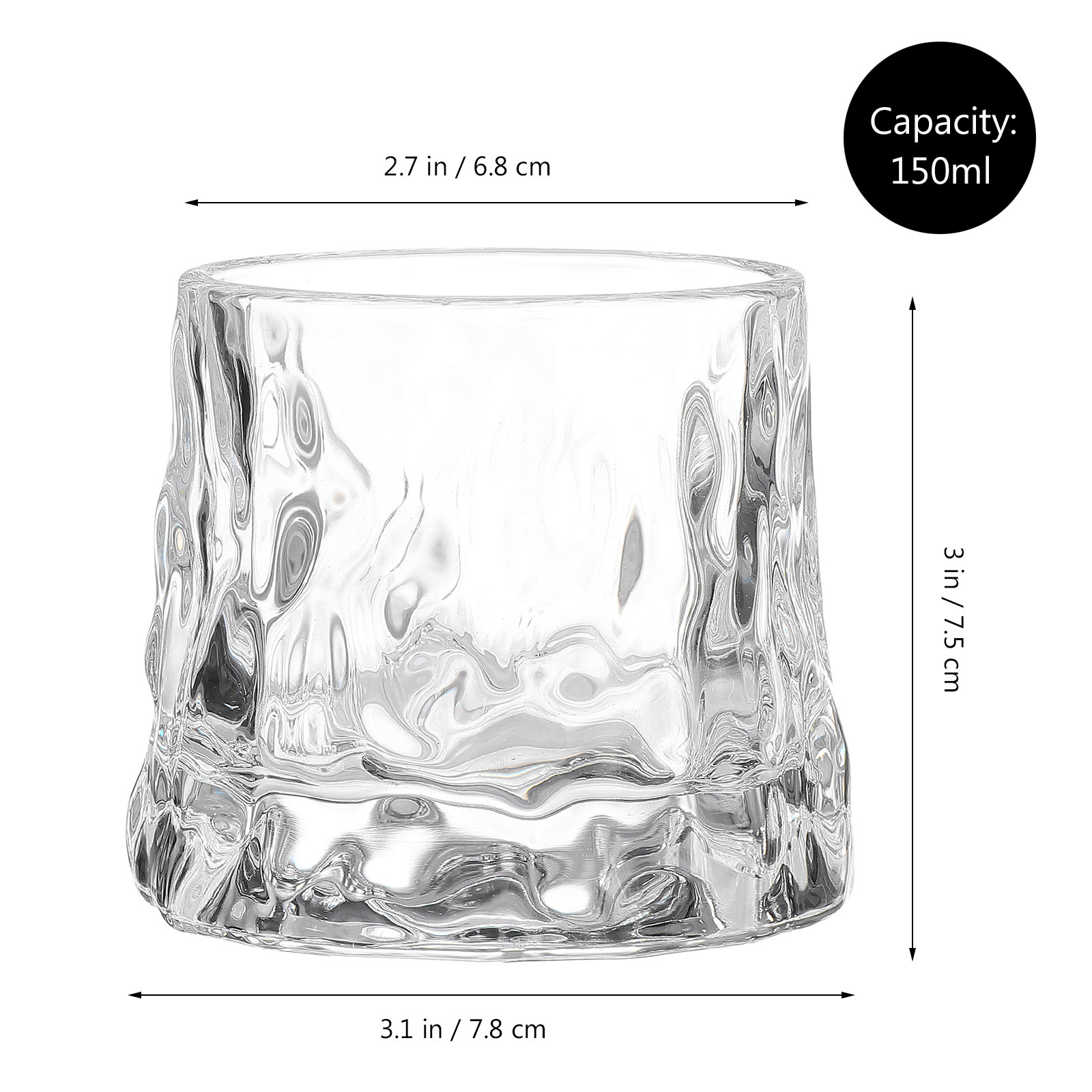 1Pcs Hammered Wine Glass Cup P - Wine Whiskey Beer recension och pris