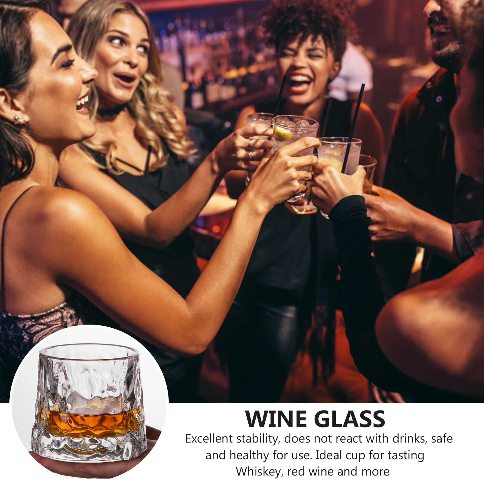 1Pcs Hammered Wine Glass Cup P - Wine Whiskey Beer recension och pris