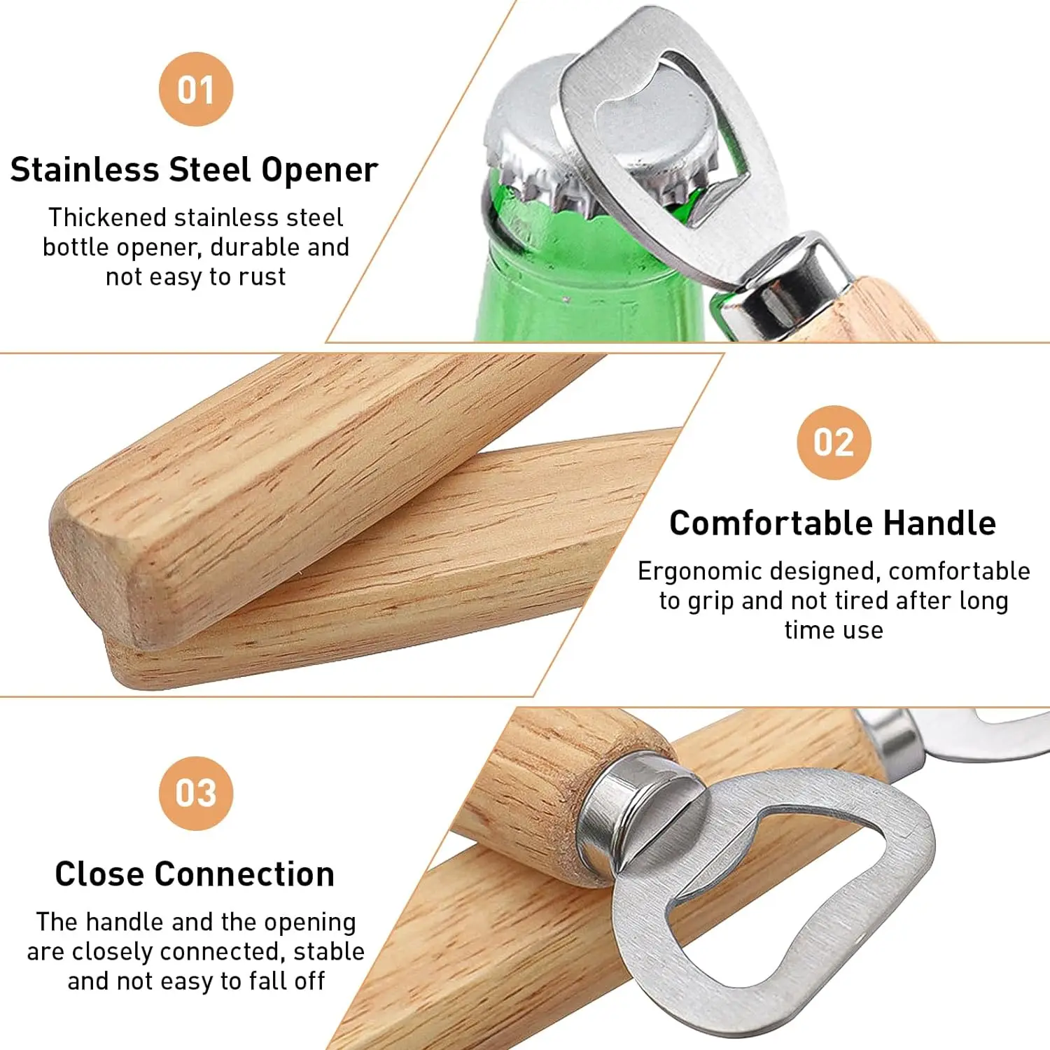 Wooden Bottle Opener Beer Can  - Wine Beer Spirits recension och pris